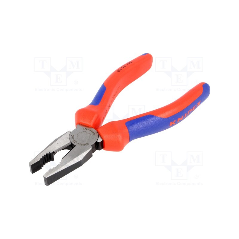 1 pcs x KNIPEX - 03 02 160 - Pliers, universal, 160mm, for bending, gripping and cutting