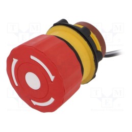 1 pcs x ONPOW - LAS1-A22Y-02TSB/L - Switch: emergency stop, 22mm, Stabl.pos: 2, NC x2, red, 1.5A/250VAC
