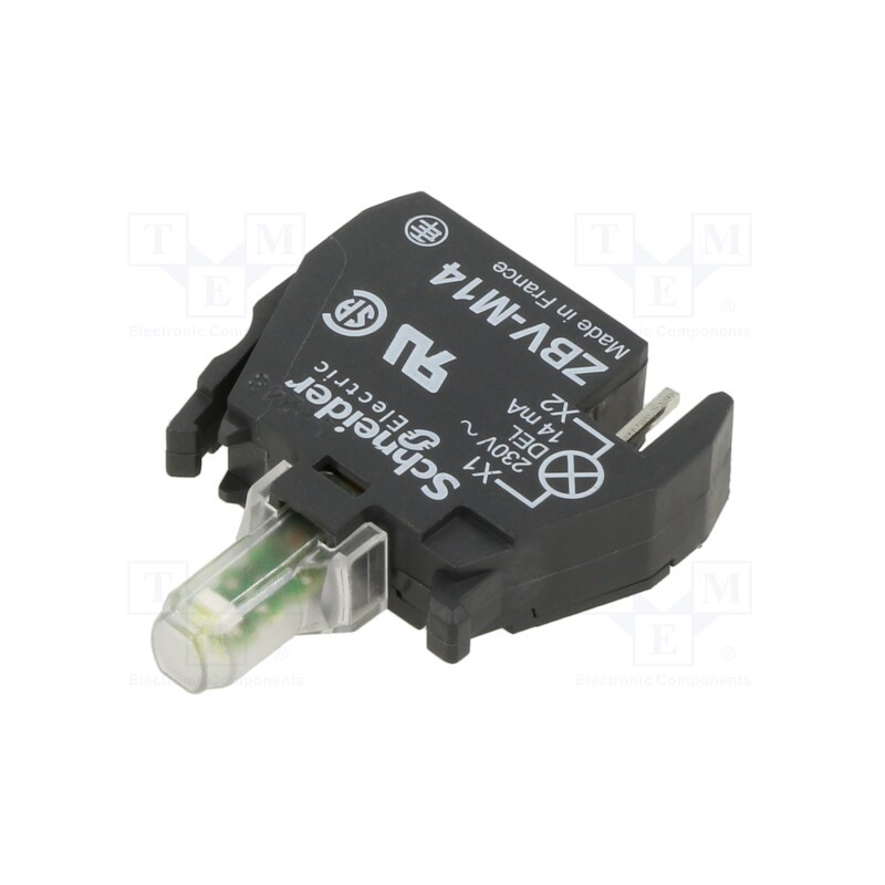 1 pcs x SCHNEIDER ELECTRIC - ZBVM14 - Illuminating unit, 22mm, Harmony XB4, -25÷70°C, Illumin: LED