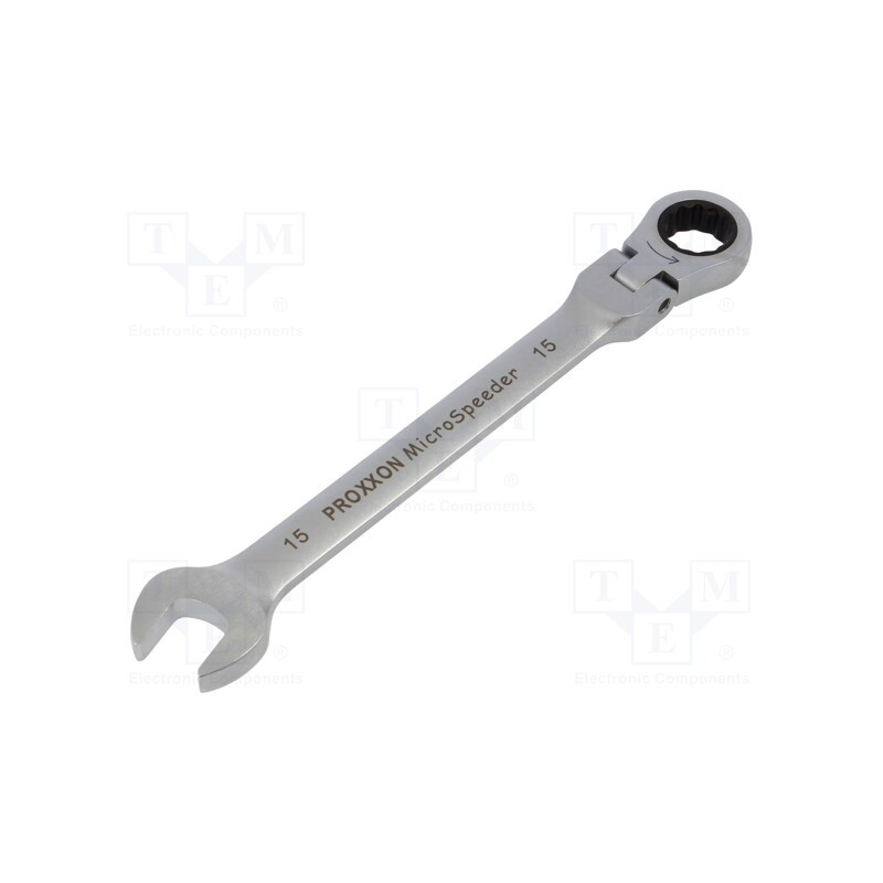 1 pcs x PROXXON - 23052 - Wrench, combination spanner,with joint, 15mm, MicroSpeeder