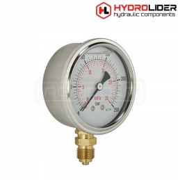 Pressure gauge with 63mm euro plug, 160bar hydrolider