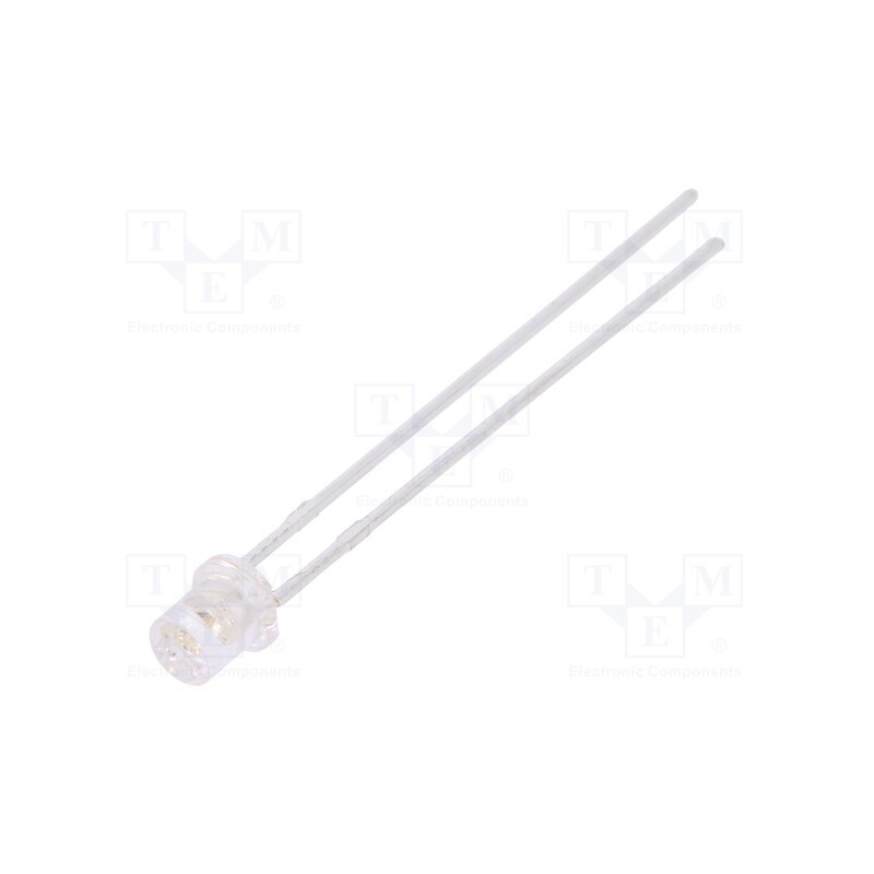 1 pcs x LUCKYLIGHT - LL-304BC1X-B4-2B - LED, 3mm, blue, 350÷600mcd, 100°, Front: flat, 2.6÷3.6V, cylindrical