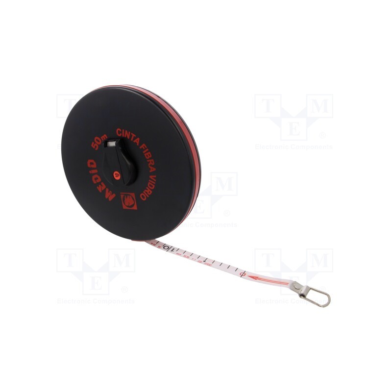 1 pcs x MEDID - 121050D - Measuring tape, L: 50m, Width: 15mm, Enclos.mat: ABS, measure