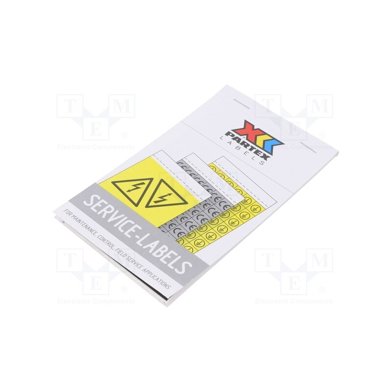 1 set x PARTEX - PLB42377 - Safety sign, self-adhesive folie,vinyl, black, Marking: L3, 16mm