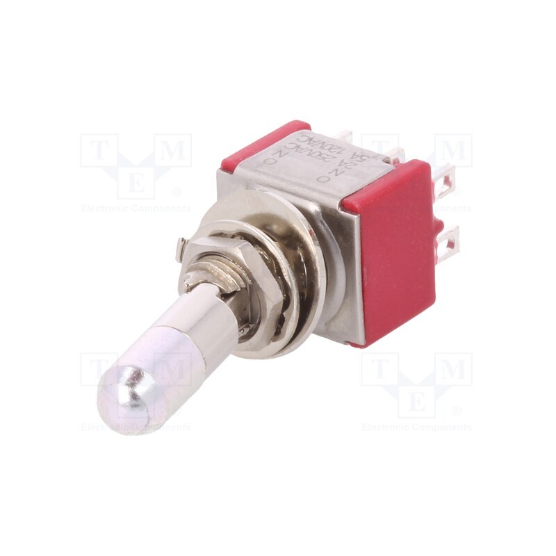 1 pcs x C&K - 7201K2ZQE - Switch: toggle, Pos: 2, DPDT, ON-ON, 2A/250VAC, 5A/28VDC, -30÷85°C