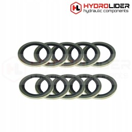 Metal rubber seal 8 7x14x1 0 10 pieces hydrolider