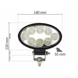 Ellipse work lamp, diode 12 24v