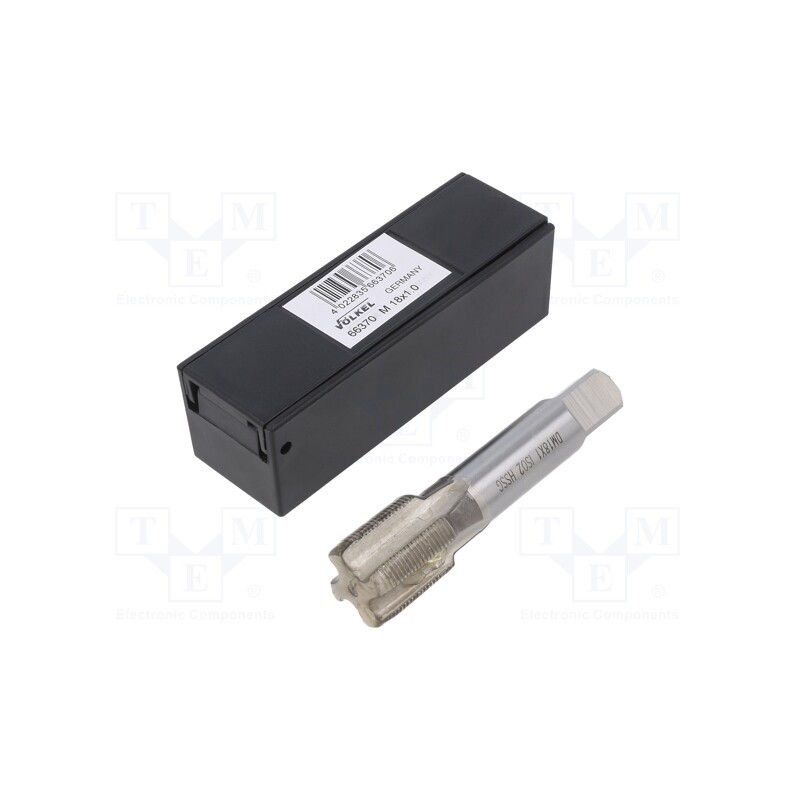 1 pcs x Vu00d6LKEL - 66370 - Tap, high speed steel grounded HSS-G, M18, 1, 80mm, 11mm