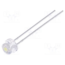 1 pcs x LUCKYLIGHT - LL-484WC1C-W2-3P - LED, 4.8mm, white cold, 1300÷2200mcd, 100°, Front: convex, 2.6÷3.6V
