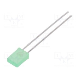 1 pcs x LUCKYLIGHT - LL-254PGD1G-G5-2B - LED, rectangular, 5x2x7.05mm, green, 780÷1300mcd, 130°, Front: flat