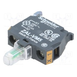 1 pcs x SCHNEIDER ELECTRIC - ZALVM5 - Illuminating unit, 22mm, Harmony XB4, -25÷70°C, Illumin: LED