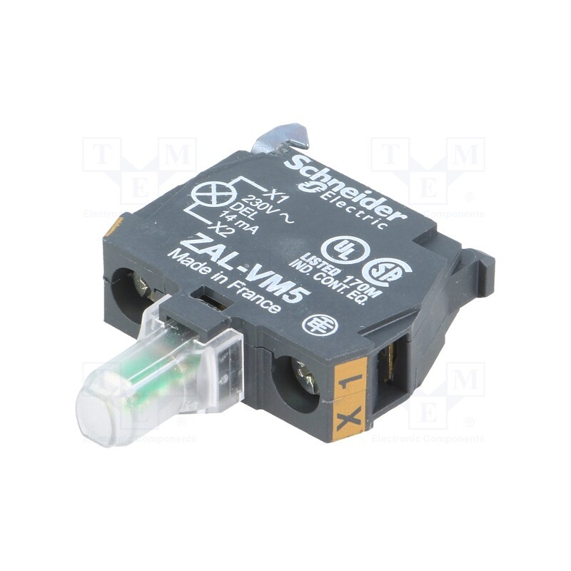 1 pcs x SCHNEIDER ELECTRIC - ZALVM5 - Illuminating unit, 22mm, Harmony XB4, -25÷70°C, Illumin: LED