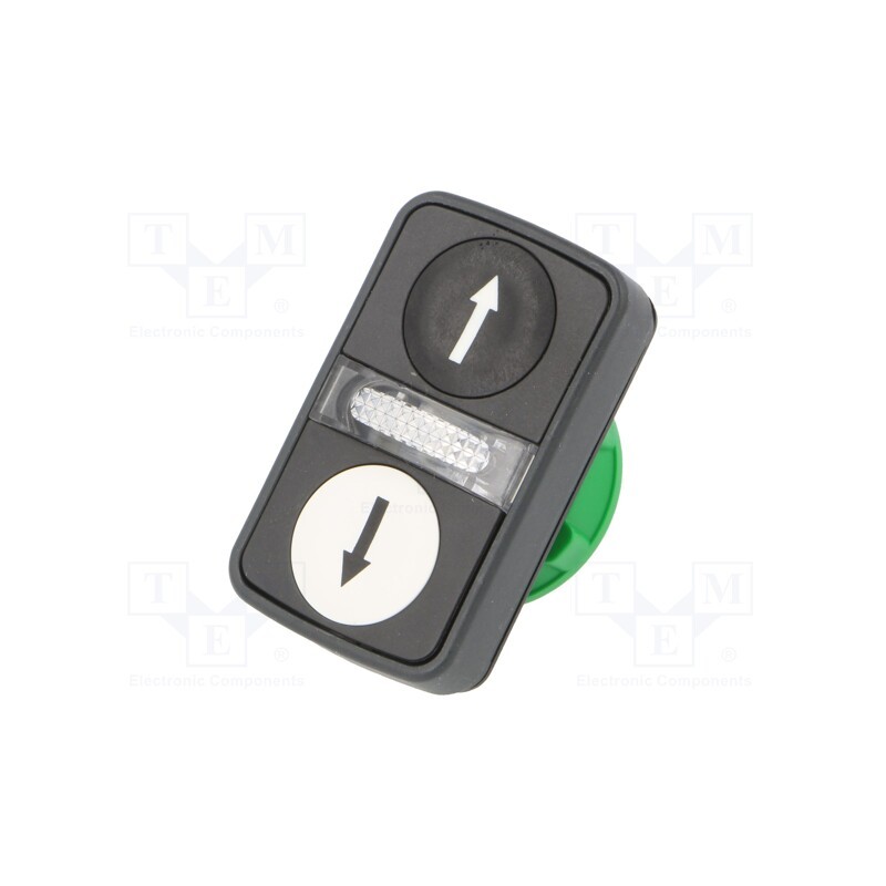 1 pcs x SCHNEIDER ELECTRIC - ZB5AW7A1724 - Switch: double, 22mm, Stabl.pos: 1, white/black, IP66, flat, Pos: 2