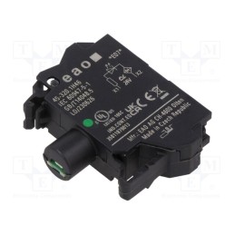 1 pcs x EAO - 45-320.1H46 - Illuminating unit, 22mm, 45, front fixing, 24VAC, green, 24VDC