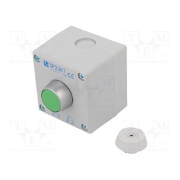 1 pcs x SPAMEL - SP22K1\01-1 - Control station, SP22, No.of butt: 1, flat, IP65, plastic, NO