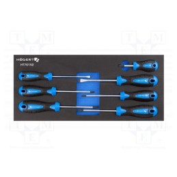 1 set x Hu00d6GERT TECHNIK - HT7G152 - Kit: screwdrivers, in a foam tray, 7pcs.