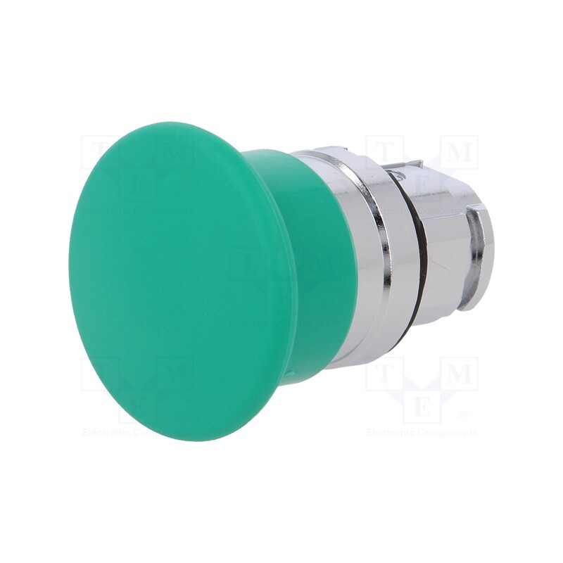 1 pcs x SCHNEIDER ELECTRIC - ZB4BC3 - Switch: push-button, 22mm, Stabl.pos: 1, green, none, IP66, mushroom