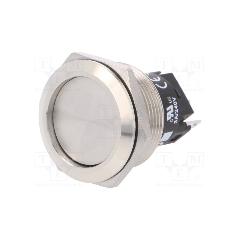 1 pcs x EAO - 82-6151.2000 - Switch: vandal resistant, Pos: 2, SPDT, 3A/240VAC, 3A/240VDC, ON-ON