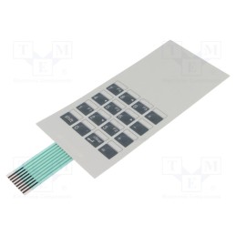 1 pcs x LC ELEKTRONIK - STD44-08 - Keypad: membrane, No.of butt: 16, W: 71mm, Pitch: 2.54mm, L: 155mm