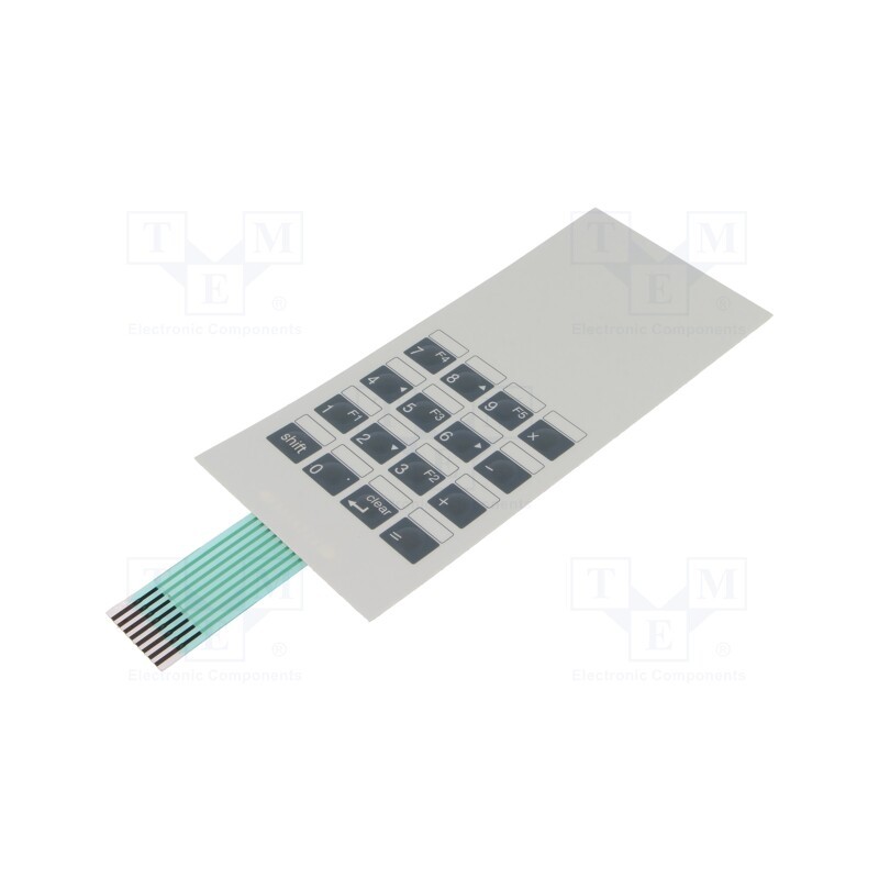 1 pcs x LC ELEKTRONIK - STD44-08 - Keypad: membrane, No.of butt: 16, W: 71mm, Pitch: 2.54mm, L: 155mm