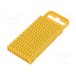 100 pcs x HELLERMANNTYTON - 561-03224 - Markers, Marking: V, 4.3÷5.3mm, polyamide, yellow, -40÷85°C, WIC
