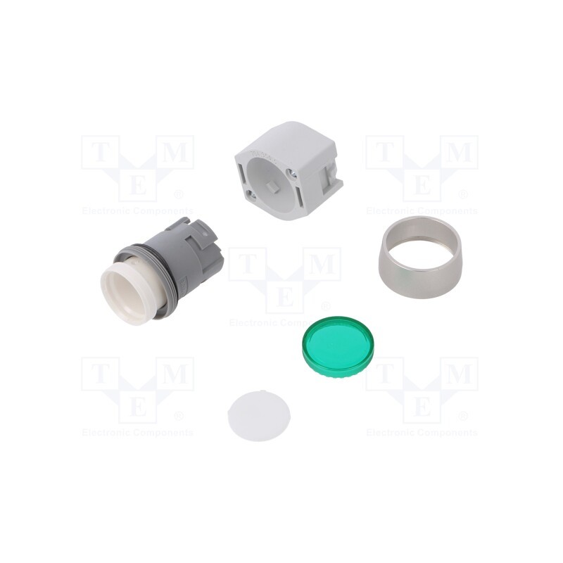 1 pcs x EAO - 704.012.5 - Switch: push-button, 22mm, Stabl.pos: 1, green, none, IP65, flat