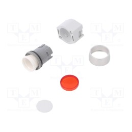 1 pcs x EAO - 704.012.2 - Switch: push-button, 22mm, Stabl.pos: 1, red, none, IP65, flat, Pos: 2