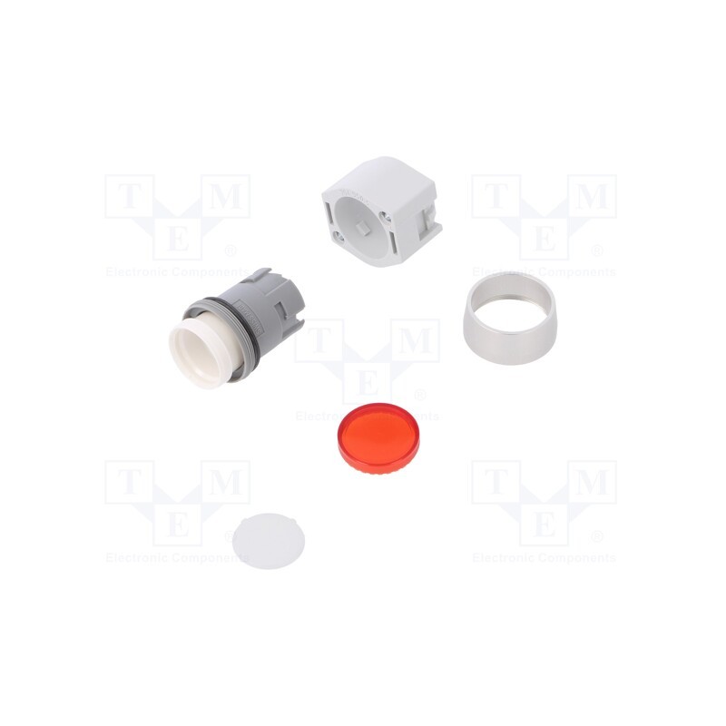 1 pcs x EAO - 704.012.2 - Switch: push-button, 22mm, Stabl.pos: 1, red, none, IP65, flat, Pos: 2