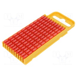 100 pcs x HELLERMANNTYTON - 561-03622 - Markers, Marking: 2, 4.3÷5.3mm, polyamide, red, -40÷85°C, push-in