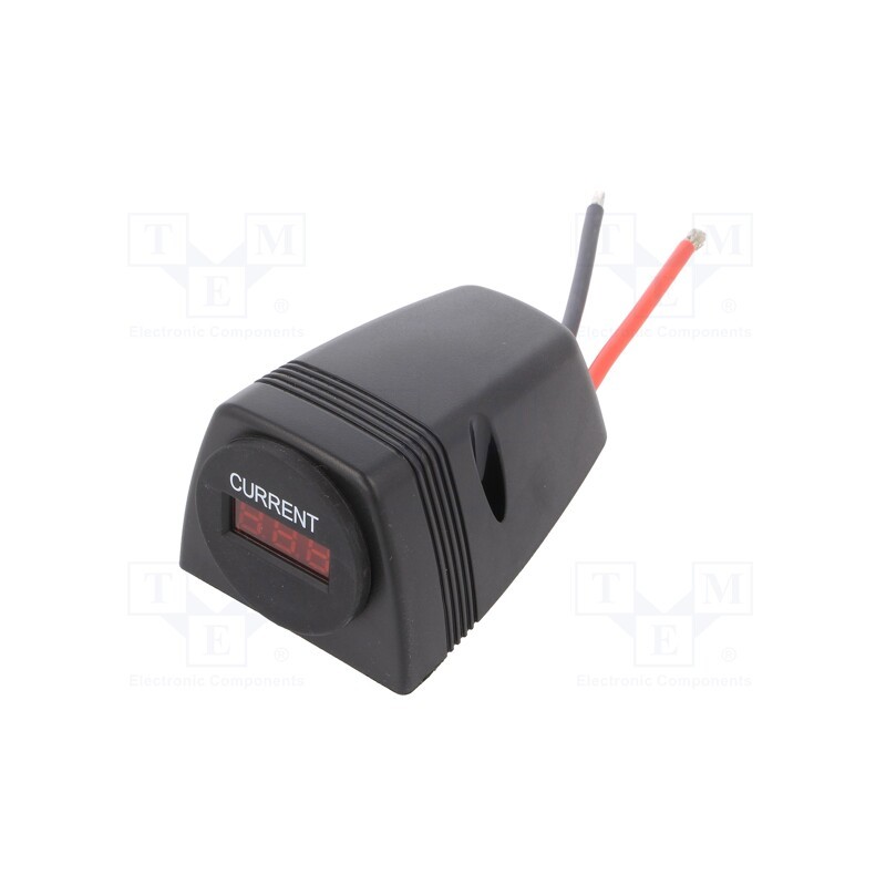 1 pcs x SCI - A25-1BHS-BB3-R - Ammeter, 0÷20A, on panel,screw, LED, Usup: 7÷33VDC, Uin: 7÷33VDC