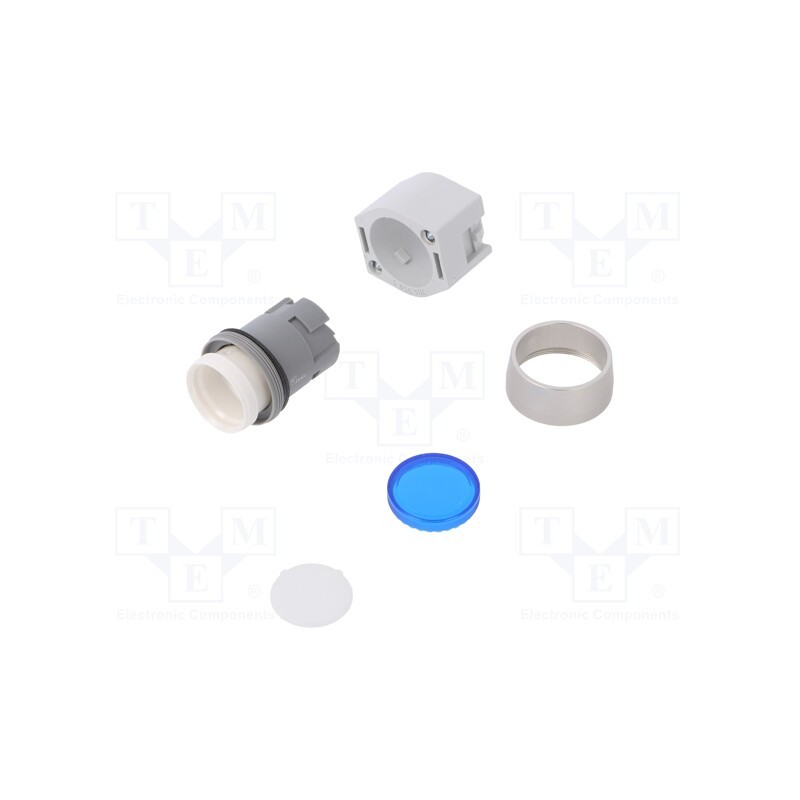 1 pcs x EAO - 704.012.6 - Switch: push-button, 22mm, Stabl.pos: 1, blue, none, IP65, flat