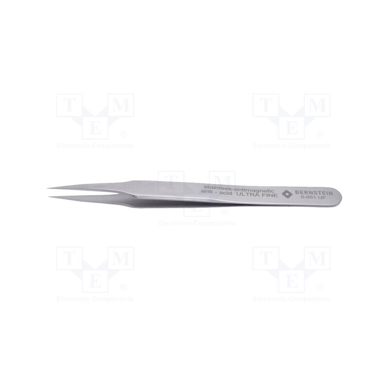 1 pcs x BERNSTEIN - 5-051-UF - Tweezers, 120mm, Blades: narrowed, Blade tip shape: sharp