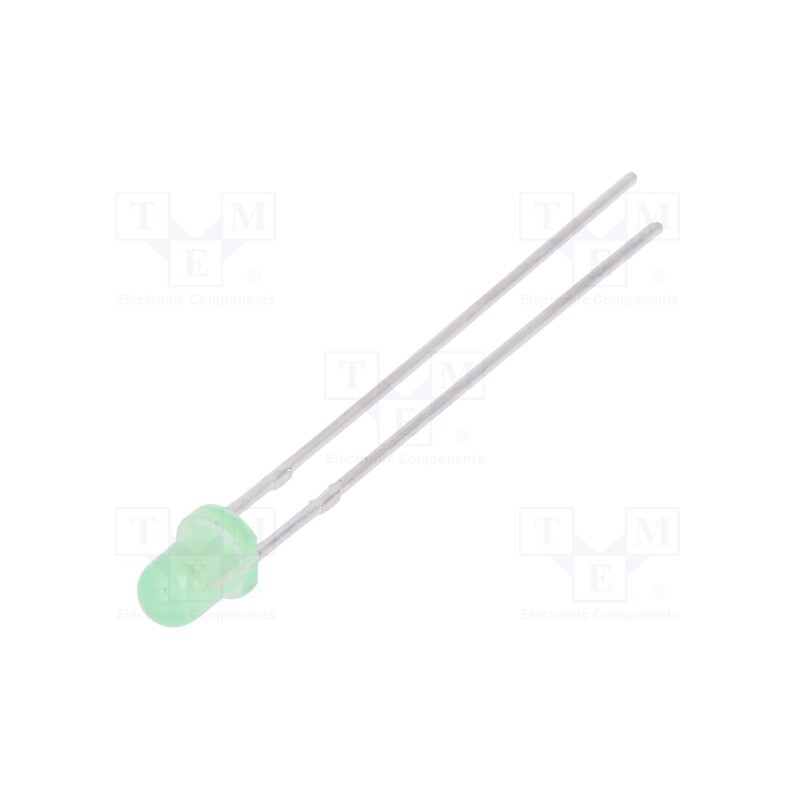 1 pcs x LUCKYLIGHT - LL-304GD2C-1B - LED, 3mm, yellow green, 70÷120mcd, 60°, Front: convex, 1.6÷2.4V