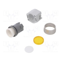 1 pcs x EAO - 704.012.4 - Switch: push-button, 22mm, Stabl.pos: 1, yellow, none, IP65, flat