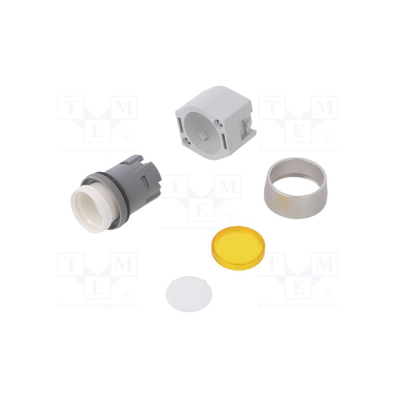 1 pcs x EAO - 704.012.4 - Switch: push-button, 22mm, Stabl.pos: 1, yellow, none, IP65, flat