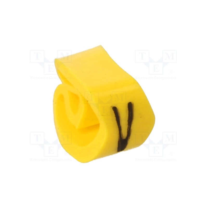 100 pcs x WEIDMu00dcLLER - CLI C 2-4 GE/SW V MP - Markers, Marking: V, 4÷10mm, PVC, yellow, -30÷80°C, leaded, CLI C