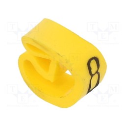 100 pcs x WEIDMu00dcLLER - CLI C 2-4 GE/SW 8 MP - Markers, Marking: 8, 4÷10mm, PVC, yellow, -30÷80°C, leaded, CLI C