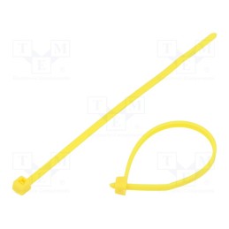 100 pcs x HELLERMANNTYTON - 116-01814 - Cable tie, L: 100mm, W: 2.45mm, polyamide, 80N, yellow, Ømax: 22mm
