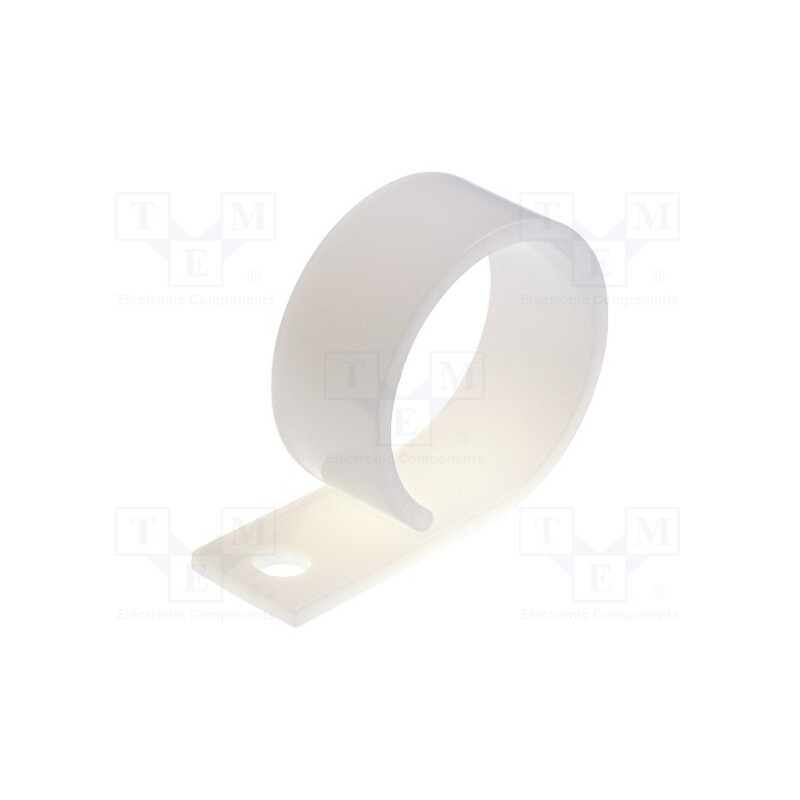 100 pcs x ESSENTRA - WHC-1000-01 - Screw mounted clamp, polyamide, natural, Cable P-clips