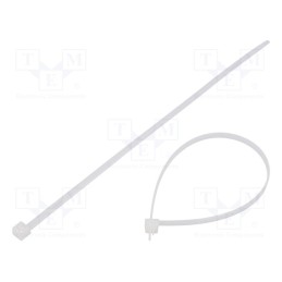 100 pcs x HELLERMANNTYTON - 115-06729 - Cable tie, multi use, L: 250mm, W: 4.6mm, polyamide, 200N, natural