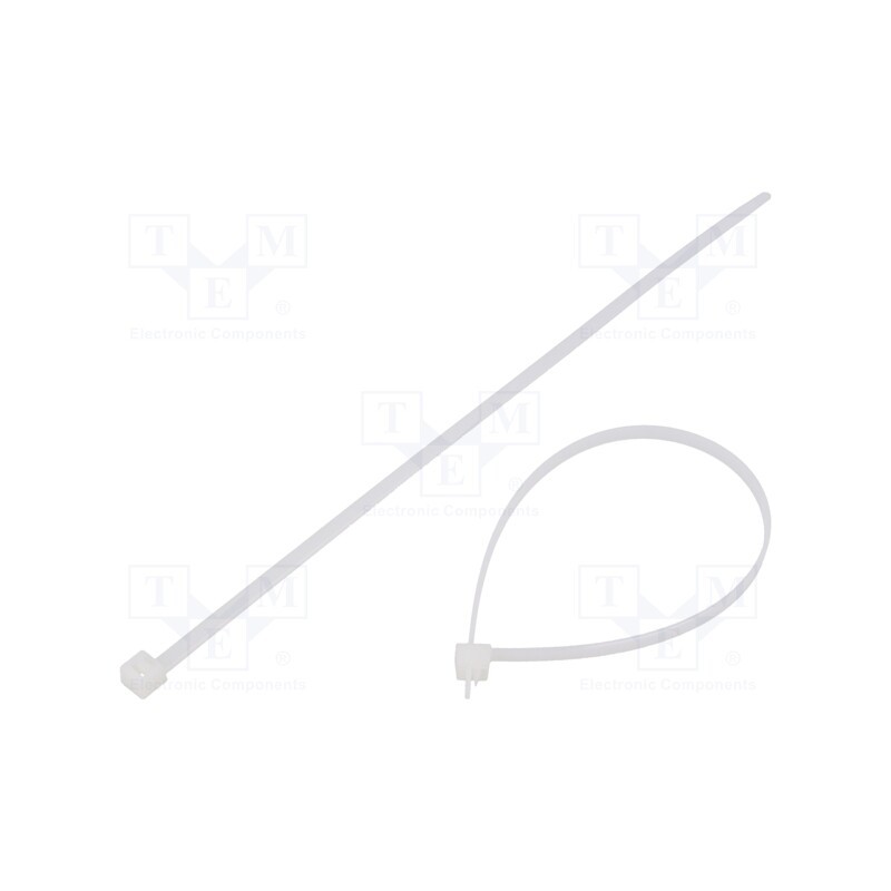 100 pcs x HELLERMANNTYTON - 115-06729 - Cable tie, multi use, L: 250mm, W: 4.6mm, polyamide, 200N, natural