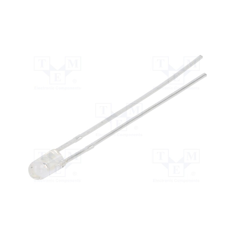 1 pcs x LUCKYLIGHT - 304VC2J-2BD - LED, 3mm, red, 1000mcd, 30°, Front: convex, 1.6÷2.4V, No.of term: 2