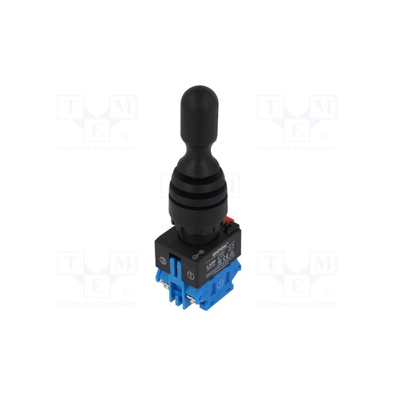 1 pcs x ONPOW - LAS0-K-20C21 - Switch: joystick, 22mm, Stabl.pos: 2, NO x2, black, none, 3A/220VAC