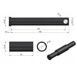 Fork mounting pin with frame c 330 c 360 orig