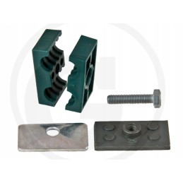 Double clamp for hydraulic pipe oe18