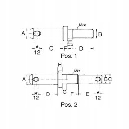 Pin for machines M22 28 mm 1380302010