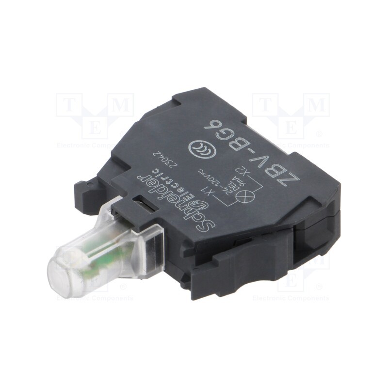 1 pcs x SCHNEIDER ELECTRIC - ZBVBG6 - Illuminating unit, 22mm, Harmony XB4, -25÷70°C, Illumin: LED, blue