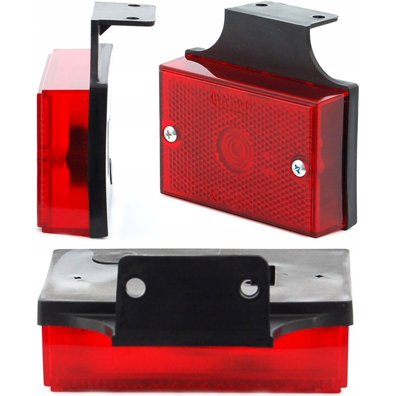 Marker lamp red reflector semi-trailer 12 24v was