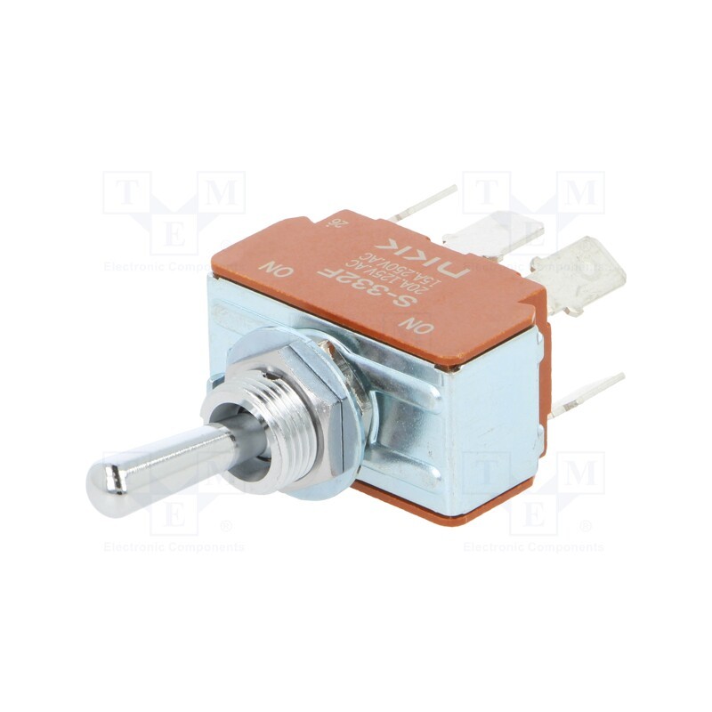 1 pcs x NKK SWITCHES - S332F - Switch: toggle, Pos: 2, DPDT, ON-ON, 15A/250VAC, 20A/30VDC, -10÷70°C