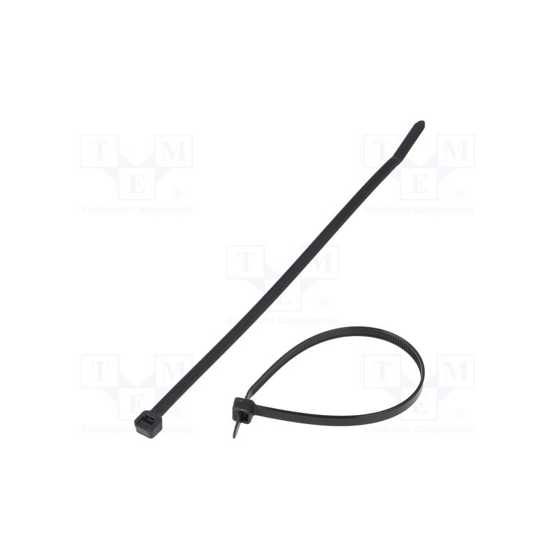 100 pcs x PANDUIT - PLT2S-C0 - Cable tie, L: 188mm, W: 4.8mm, polyamide, 222N, black, Ømax: 48mm